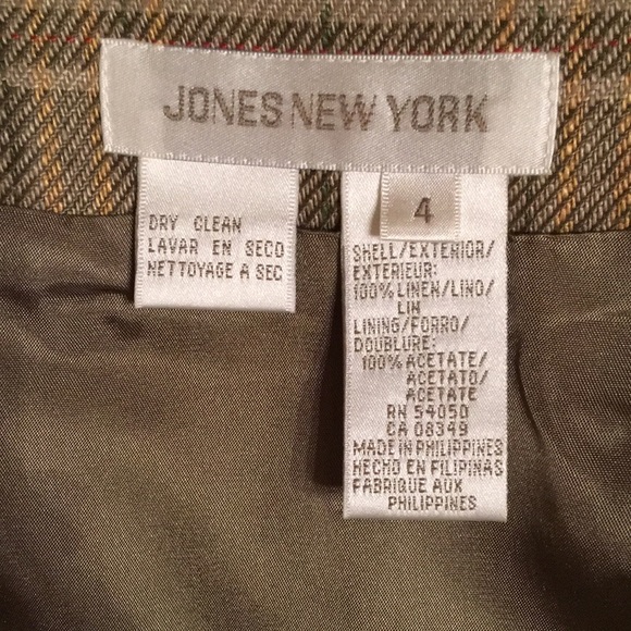 Jones New York linen miniskirt fully lined w/acetate size4 BELT IS NOT INCLUDED - Picture 9 of 13
